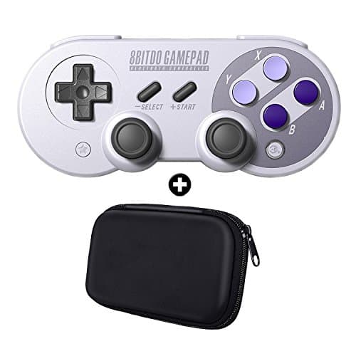 WILLGOO 8Bitdo SN30 Pro Wireless Bluetooth Controller with Joysticks Rumble Vibration USB-C Cable Gamepad + Carrying Bag