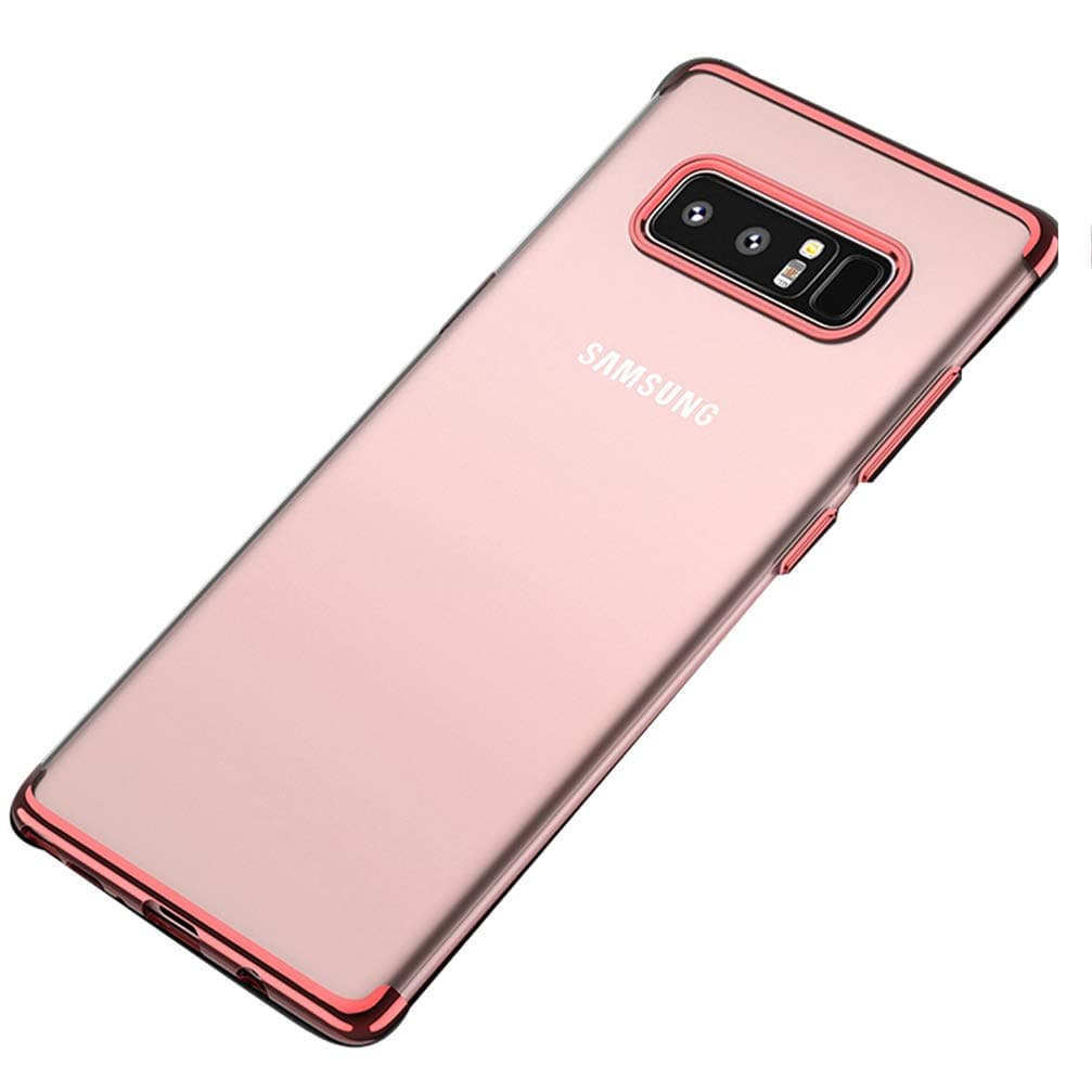 Samsung Galaxy Note 8 Case Transparent TPU Plating Anti-Scratch Shockproof Ultra-Thin Cover for Samsung Galaxy Note 8