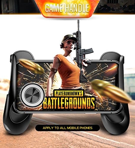PUBG Mobile Controller,android gaming controller mobile gamepad Fortnite ergonomic design handle holder support 4.5 to 6.5 smartphone (black)
