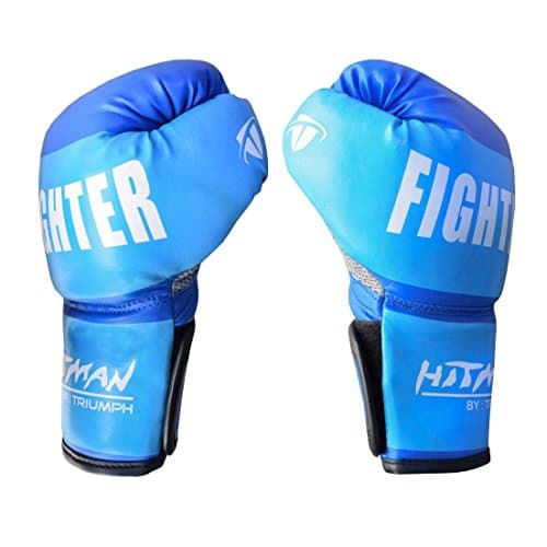 Hitman Fighter Blue Boxing Gloves Size-Large