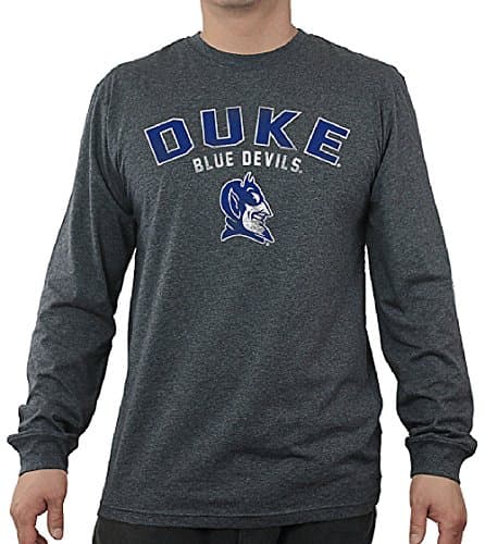 Duke Blue Devils Charcoal Heather Mens Core Long Sleeve T Shirt