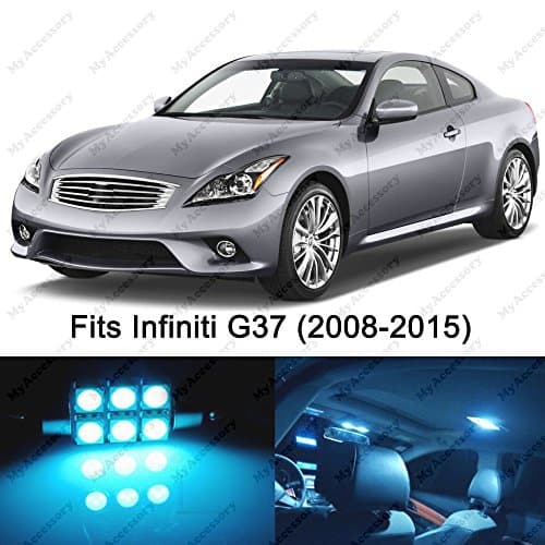11 x Premium Interior Ice Blue LED Lights Package Kit for Infiniti G37 (2008-2015)
