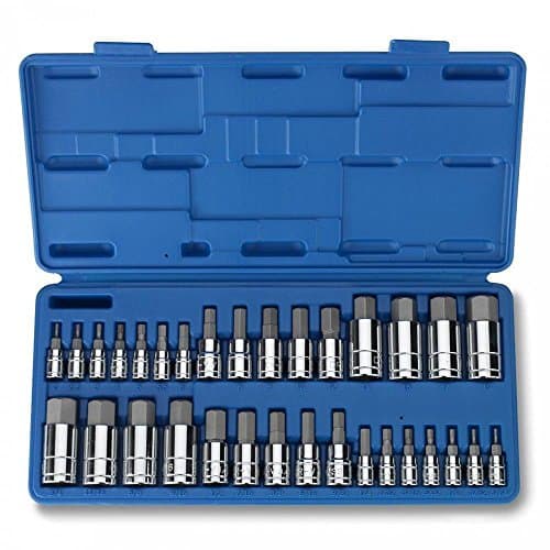 Socket Wrenches 32pc Master Hex Bit Socket Set SAE & METRIC Automotive Shop Tools Must Have Tool
