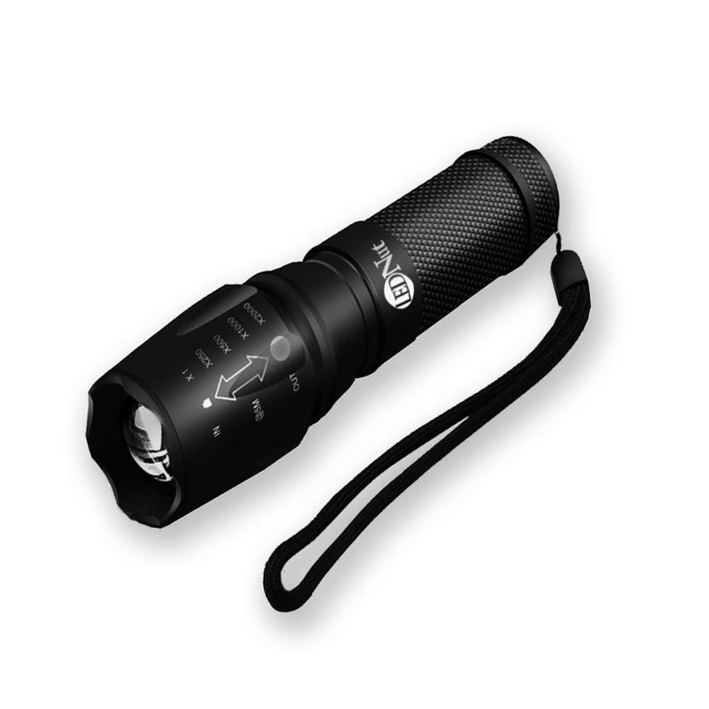 LEDNut 900 Lumens - Cree XML T6 LED Tactical Flashlight with Adjustable Focus and Rechargeable 26650 Battery for Camping Hiking, etc. Outdoor Activities