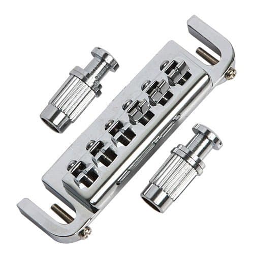 1set Badass Style Wrap Around Bridge Stop Tailpiece - Chrome
