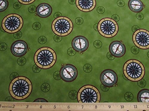 Safe Harbor Compass Fabric Sold by The Yard