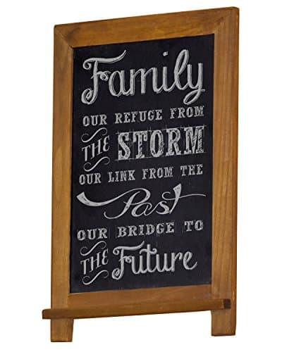 COMPONO Vintage Chalkboard (16” x 12”) Vertical Wall Mount Rustic Chalk Board for Wedding, Home, Kitchen, or Business use. Hand Made Slate Writing Surface (Cherry)