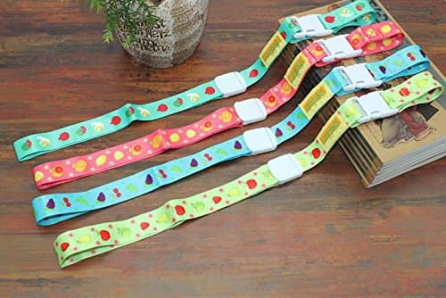 Jsentai Baby Sippy Cup Holder Adjustable Strap, Soothie Pacifier Holders Toys Leash For Stroller Random Color Pack of 4