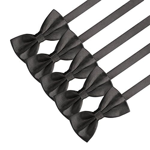 BASH 8 PACKS Elegant Adjustable Pre-tied bow ties for Men Boys in Different Colors (L)