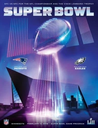 2018 SUPER BOWL 52 PROGRAM LII STADIUM HOLOGRAPHIC VERSIONPRE-ORDER ITEM - SHIPPING BEGINS ON JANUARY 28 OFFICIAL GAME PROGRAM PATRIOTS VS. EAGLES