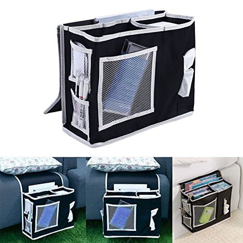 Boxwinds Bed pocket organiser 6 Pockets Bedside Storage Bed Organizer Hanging Bag for Watch Cellphone Glassess Magaazines Holder Pouch