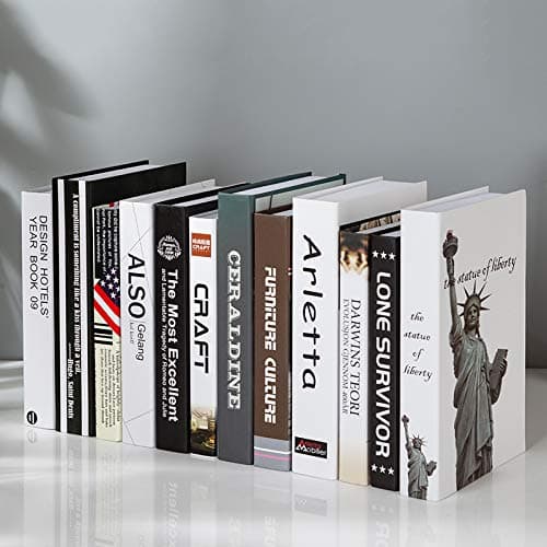 SQbjshaop decorations Concise modern American decorative Book simulation book, props, bookshelves, restaurants, model rooms, photography rooms, English fake books, and ornaments,Modern suit seven 12