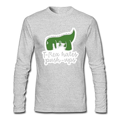 T-Rex Hate Pushups Printing Designer Students Long Sleeves T Shirt Party