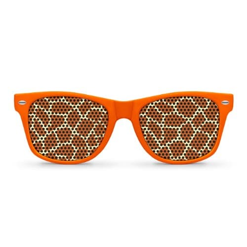 GIRAFFE Orange Retro Party Sunglasses