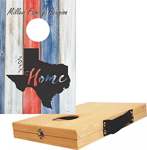 Personalized Custom Cornhole Game - Select Home State and Personalize Text and Year