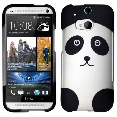 CUTE PANDA DESIGN HARD PLASTIC MATTE PHONE CASE FOR HTC ONE M8 (2014) + Screen Protector & Car Charger [In Casesity Retail Packaging]