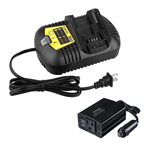 Weistar Replace for DEWALT Car Charger DCB119 12-Volt MAX and 20-Volt MAX Li-Ion Vehicle Household Battery Charger With 12V to 110V Adapter