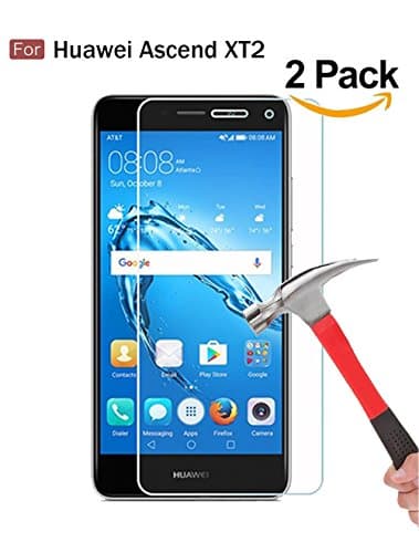 Huawei Ascend XT2 Screen Protector, Wellci [ 2 Pack ] Tempered Glass Screen Protector for Huawei Ascend XT2 H1711(Ultra Clear)