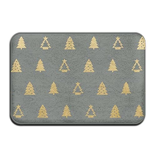 Christmas Tree Front Comfortable Point Plastic Anti-slip Base Indoor 15.7'' W?23.6'' L Safety Rectangular Entrance Rug Floor Mats Door Mat