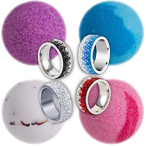 Bath Bomb with Ring Inside - Bath Bomb with Jewellery Inside - Bath Bomb with Surprise Inside - Bath Bombs For Women - Bath Bombs for Girls - Bath Bomb Gift Set - Luxury Bath Bombs (Ring Size 6.5)