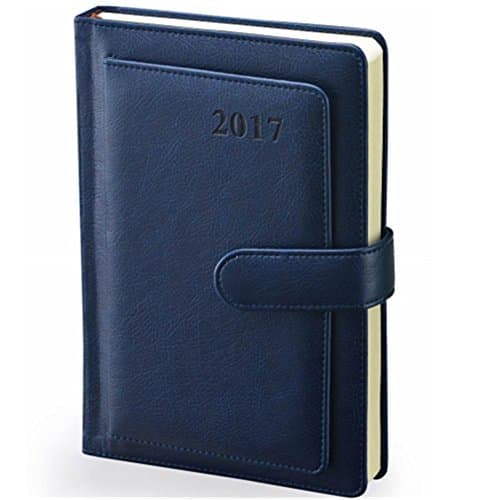 LPKOFFICE 2017 Diary, dated notebook, Journal with card holder and magnat closure, 336 sheets ivory paper