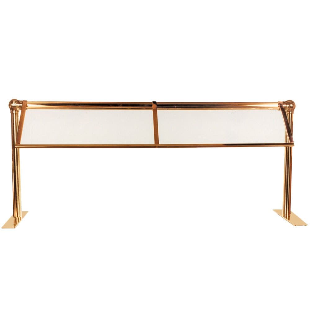 Hanson Brass S-SNG-2 H.B. 70" Single-Sided Sneeze Guard with Feet and Two Heat Bars
