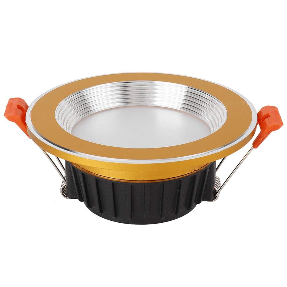 Smart LED Recessed Downlight Dimmable10w, Support Multiple Languages, RGBW Smart WiFi LED Downlight Ceiling Light Voice APP Control Light, Timing, Colour Changing for Bathroom, Bedroom Golden