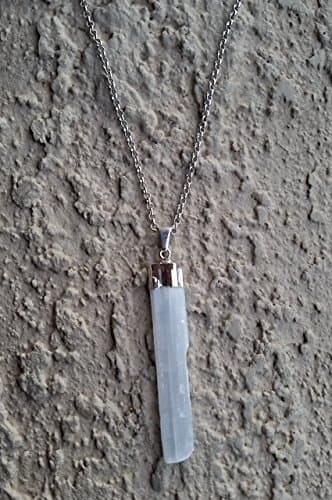 RAW SELENITE CRYSTAL NECKLACE