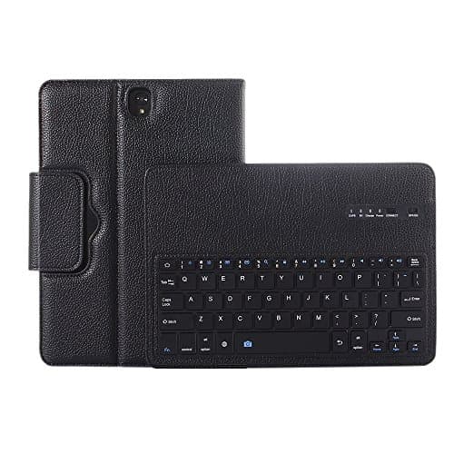 Wireless Bluetooth Keyboard Protective Case Magnetism Absorption Function Detached Cover Tablet Bracket for 9.7inch Samsung Galaxy Tab S3 SM-T820 SM-T825 Model Black
