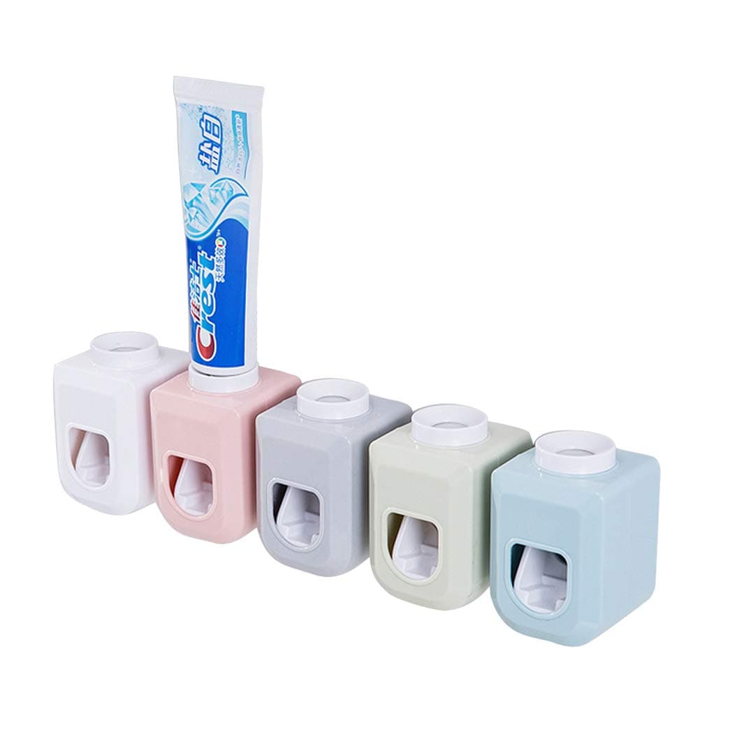 Dispenser Toothpaste, Squeezer Wall-Mounted Automatic Toothpaste (Blue)