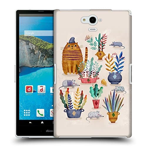 Official Oilikki Mouse and Cat Animals Hard Back Case for Sharp Aquos Pad SH-06F