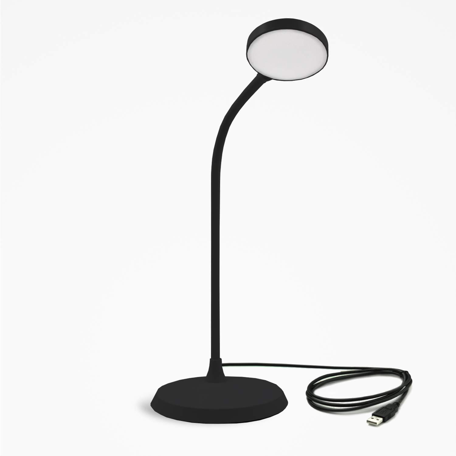 Black USB Powered Flexible 4W LED Desk Reading Light Touch Lamp for Computer Laptop Bedside SMD2835 LED Eye Care Daylight Lighting 280Lm by Enuotek [Energy Class A+]
