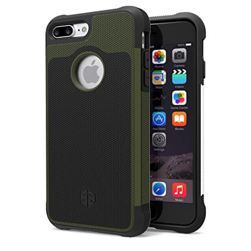 SOLiDE Zeus Ultra Rugged Case for iPhone 7 Plus, with Nanobubbles Technology for Shock Absorption, Meet and exceed US Military Standard MIL-STD-810G, Army Green