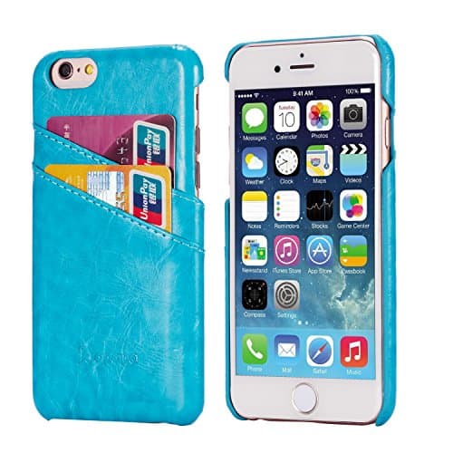 iPhone 6s Case, iPhone 6 Case, Joopapa iPhone 6/6S Wallet Case, Luxury Leather Wallet Case back Cover with 2 ID Credit Card Slot for Apple iPhone 6S / iPhone 6 (Blue)