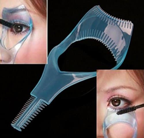 Easy To Clean Eyelash Comb,Mascara Applicator Tool-Arc Designed 3 in 1 Mascara Comb For Upper Lower Eyelashes Eyelash Cosmetic Tool,Random Color (Color : As Shown)