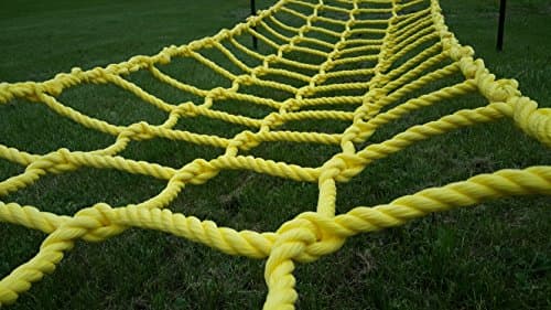 Natural Light co Climbing Net Cargo Net Made from Heavy Duty 3/4" Rope 9' X 12' Leather Bound