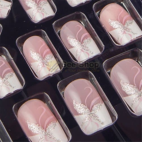 24Pcs Full Cover Nail Tips False Nail Art With Artificial Nails