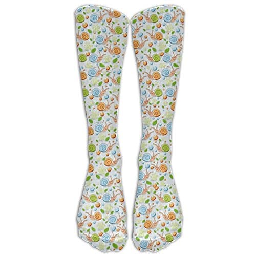 Cute Snails Pattern Unisex 100% Brand New Highly Elastic Comfortable Knee High Socks Knee Length Socks Tube Socks