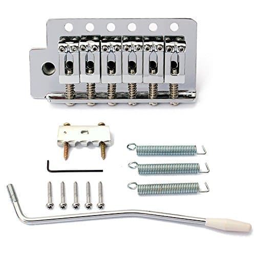 Chrome Left Strat Guitar Tremolo Bridge System Locking 6 String For Fender Replacement