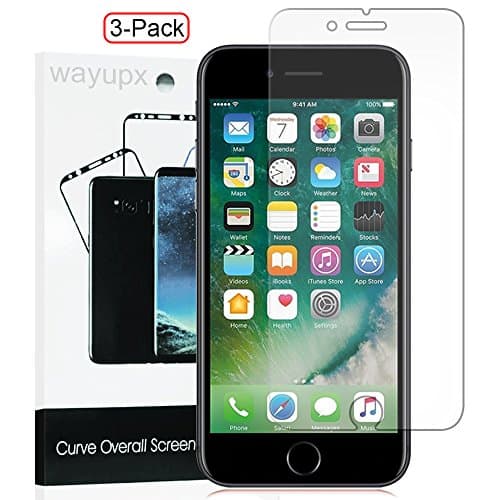 Wayupx iPhone 7 Plus Screen Protector, [Scratch-resistant][9H Hardness][Bubble-Free] Tempered Glass Screen Protector iPhone 7 Plus - [3 Pack]