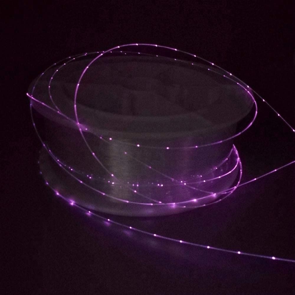 Fibre optic lights - 1 mm optical cable side glowing, sparkling/dotted on the side, perfect for DIY (10 meters)