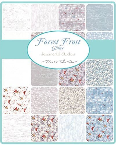 Forest Frost Glitter Charm Pack By Sentimental Studios; 42 - 5 Precut Fabric Quilt Squares by MoDA