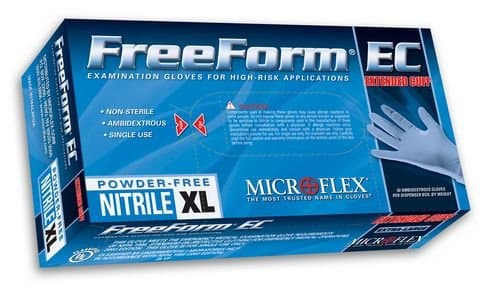 Microflex Small Blue 11.4" Freeform Ec 6 Mil Nitrile Ambidextrous