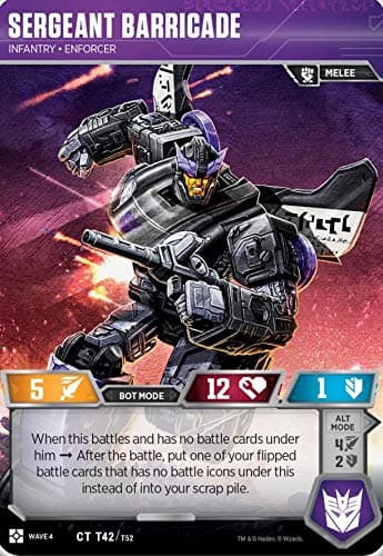 Transformers TCG - Sergeant Barricade // Infantry Enforcer - War for Cybertron: Siege II