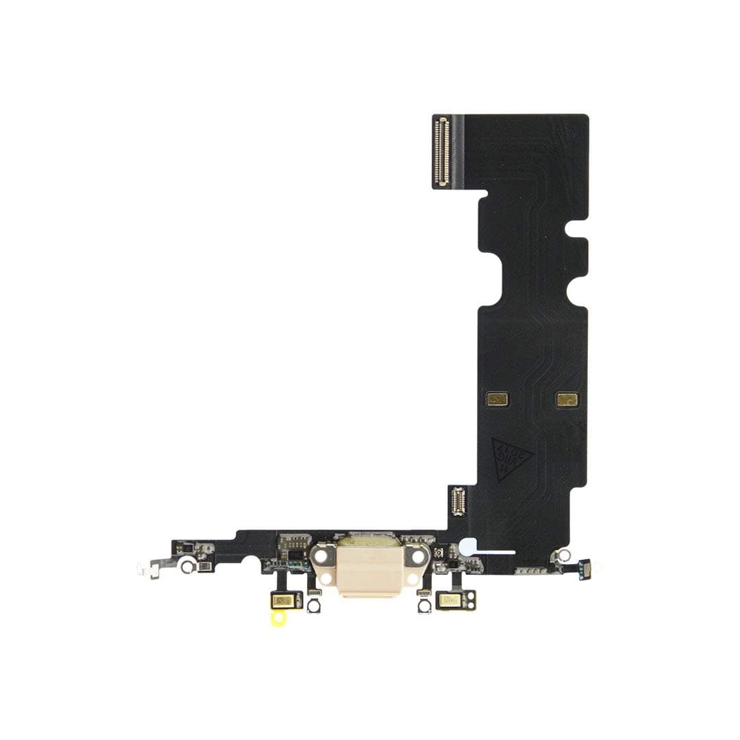 OnlyTechCharging Connector flex cable compatible with iPhone 8 Plus Gold - Charging Port with Gold USB Dock, Microphone and GSM Antenna