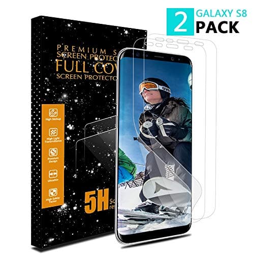 Galaxy S8 Screen Protector, Vinpie [Bubble-Free] [HD Ultra Clear] [Easy to Install] Edge to Edge Screen Protector for Samsung S8-2 Pack