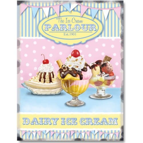 Ice Cream Parlour Tin Sign