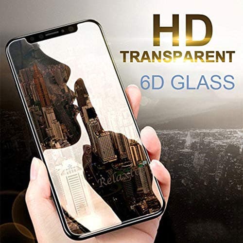 iPhone Xs Max Tempered Glass Screen Protector, Anti Blue Light [Eye Protect] 9H Hardness 3D Touch Compatible Anti-Scratch Tempered Glass for Apple iPhone Xs Max (6D Curved Glass)