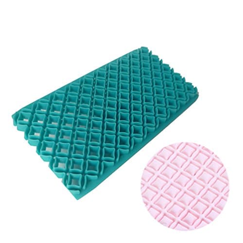 AODEW 2pcs Fondant Cake Decorating Tools Chocolate Embosser Impression Textures Mat Cake Edging Cup cakes Biscuits imprint mold