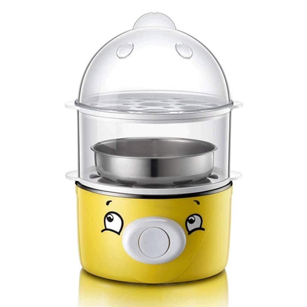 WCJ Household small multi-function mini steamed egg pot automatic power off small power breakfast machine yellow